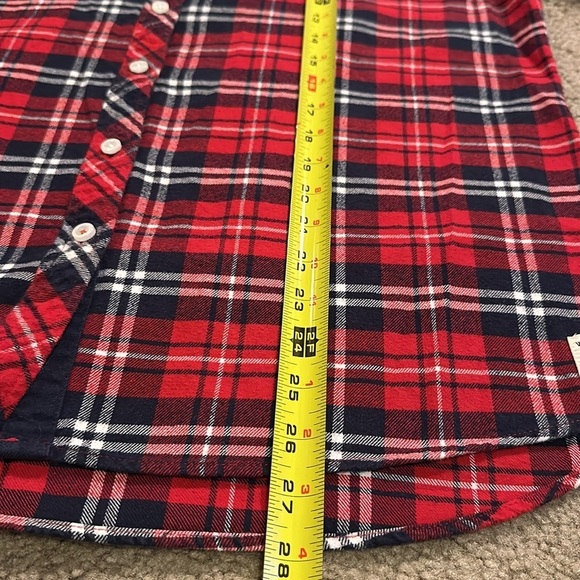 Original Weatherproof Red Blue White Cotton flannel Button Size XL - Picture 12 of 12